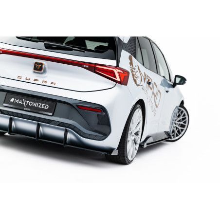 DIFFUSORE POSTERIORE street pro + Flaps Cupra Born Mk1 (Cod. M-CUBO1CNC-RS1B+BRBI+RSF1G)