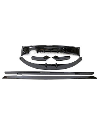 Kit Estetico BMW F22 / F23 Look M Performance Nero lucido 1 Scarico (Cod. E-TCB4176)