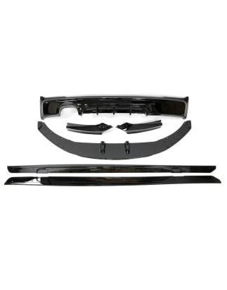 Kit Estetico BMW F22 / F23 Look M Performance Nero lucido 1 Scarico (Cod. E-TCB4176)