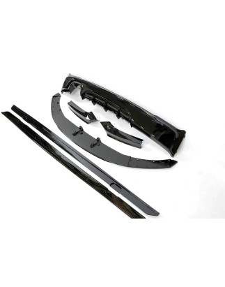 Kit Estetico BMW F22 / F23 Look M Performance Nero lucido 1 Scarico (Cod. E-TCB4176)