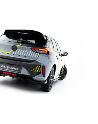 Splitter posteriore (con barre verticali) Opel Corsa F Facelift (Mk6 Facelift) (Cod. M-OP-CO-FF-RSD1