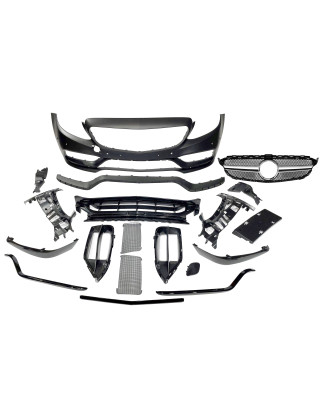 Paraurti Anteriore Mercedes W205 2014-2018 Coupe / 4P / SW look AMG C63 (Cod. E-TCM0200101641)