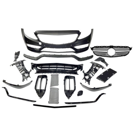 Paraurti Anteriore Mercedes W205 2014-2018 Coupe / 4P / SW look AMG C63 (Cod. E-TCM0200101641)
