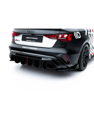 Splitters posteriori laterali V.2 Audi RS3 berlina 8Y Facelift (Cod. M-AU-RS3-8YF-S-RSD2G)