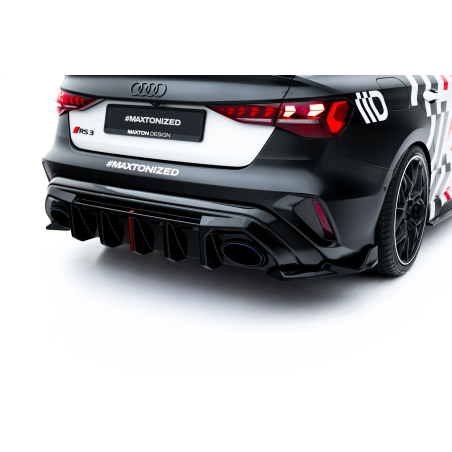 Splitters posteriori laterali V.2 Audi RS3 berlina 8Y Facelift (Cod. M-AU-RS3-8YF-S-RSD2G)