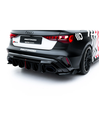 Splitters posteriori laterali V.3 Audi RS3 berlina 8Y Facelift (Cod. M-AU-RS3-8YF-S-RSD3G)