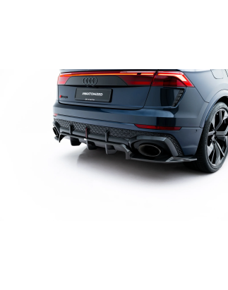  Splitter posteriore in carbonio (con barre verticali) Audi RSQ8 Mk1 Facelift (Cod. M-CF-AU-RSQ8-1F-