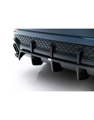  Splitter posteriore in carbonio (con barre verticali) Audi RSQ8 Mk1 Facelift (Cod. M-CF-AU-RSQ8-1F-