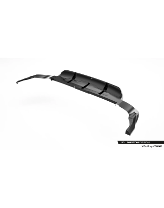  Splitter posteriore in carbonio (con barre verticali) Audi RSQ8 Mk1 Facelift (Cod. M-CF-AU-RSQ8-1F-