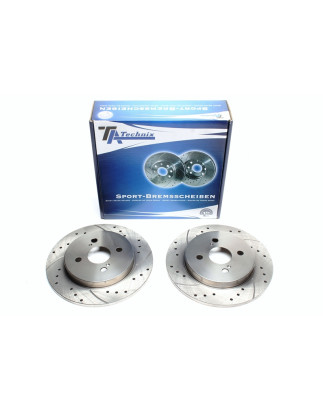 TA Technix Kit dischi freno sportivi post. forati e baffati (Cod. T-EVOBS1681P)