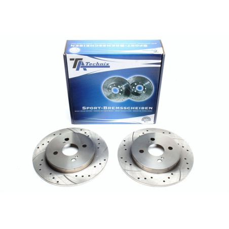 TA Technix Kit dischi freno sportivi post. forati e baffati (Cod. T-EVOBS1681P)