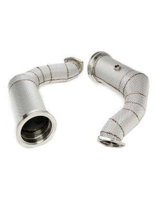 TA Technix downpipe con heat shield and catalytic converter (Cod. T-06LA002)
