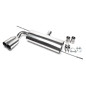 Scarico posteriore sportivo in acciaio inox TA Technix per VW Golf V 1K / VW Golf V Plus 1KP (Cod. T