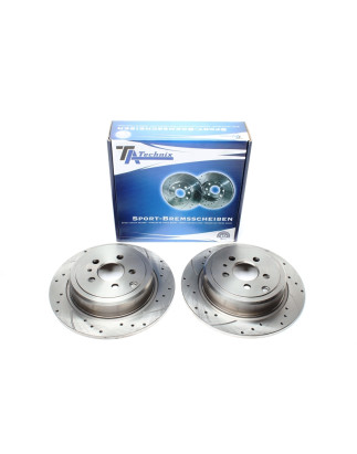TA Technix Kit dischi freno sportivi post. forati e baffati (Cod. T-EVOBS1532P)