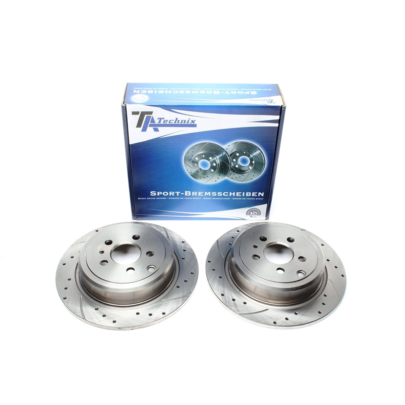 TA Technix Kit dischi freno sportivi post. forati e baffati (Cod. T-EVOBS1532P)