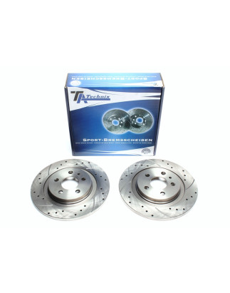 TA Technix Kit dischi freno sportivi post. forati e baffati (Cod. T-EVOBS1726P)
