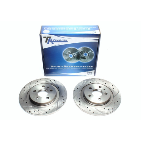 TA Technix Kit dischi freno sportivi post. forati e baffati (Cod. T-EVOBS1726P)