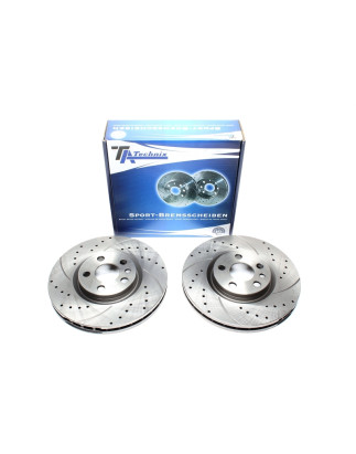 Kit dischi freno anteriori sportivi forati baffati ventilati TA Technix (Cod. T-EVOBS20010P)
