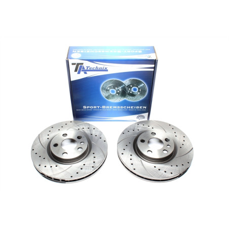 Kit dischi freno anteriori sportivi forati baffati ventilati TA Technix (Cod. T-EVOBS20010P)