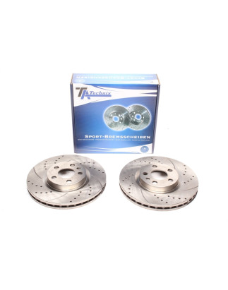 Kit dischi freno anteriori sportivi forati baffati ventilati TA Technix (Cod. T-EVOBS2523P)
