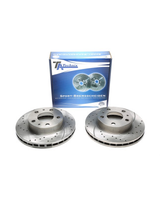 Kit dischi freno anteriori sportivi forati baffati ventilati TA Technix (Cod. T-EVOBS20732P)