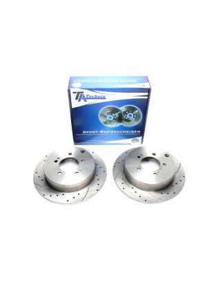 TA Technix Kit dischi freno sportivi post. forati e baffati (Cod. T-EVOBS1783P)