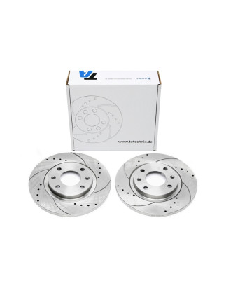 TA Technix Kit dischi freno sportivi ant. forati e baffati (Cod. T-EVOBS1406P)