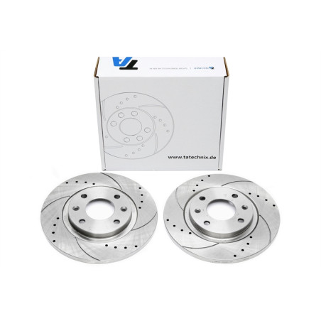 TA Technix Kit dischi freno sportivi ant. forati e baffati (Cod. T-EVOBS1406P)