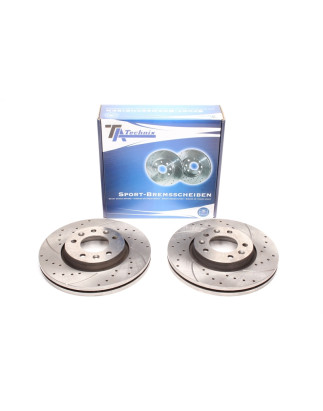 Kit dischi freno anteriori sportivi forati baffati ventilati TA Technix (Cod. T-EVOBS20660P)