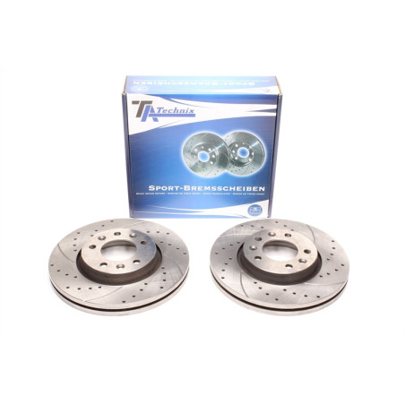 Kit dischi freno anteriori sportivi forati baffati ventilati TA Technix (Cod. T-EVOBS20660P)
