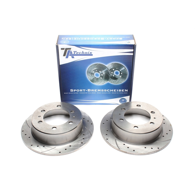 TA Technix Kit dischi freno sportivi asse posteriore forati e baffati (Cod. T-EVOBS1196P)