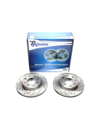 Kit dischi freno anteriori sportivi forati baffati ventilati TA Technix (Cod. T-EVOBS2037P)