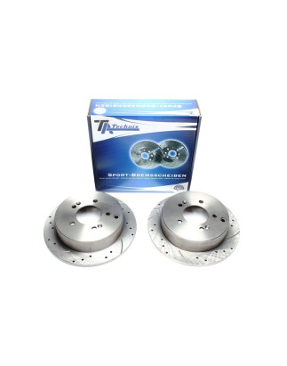 TA Technix Kit dischi freno sportivi post. forati e baffati (Cod. T-EVOBS1600P)