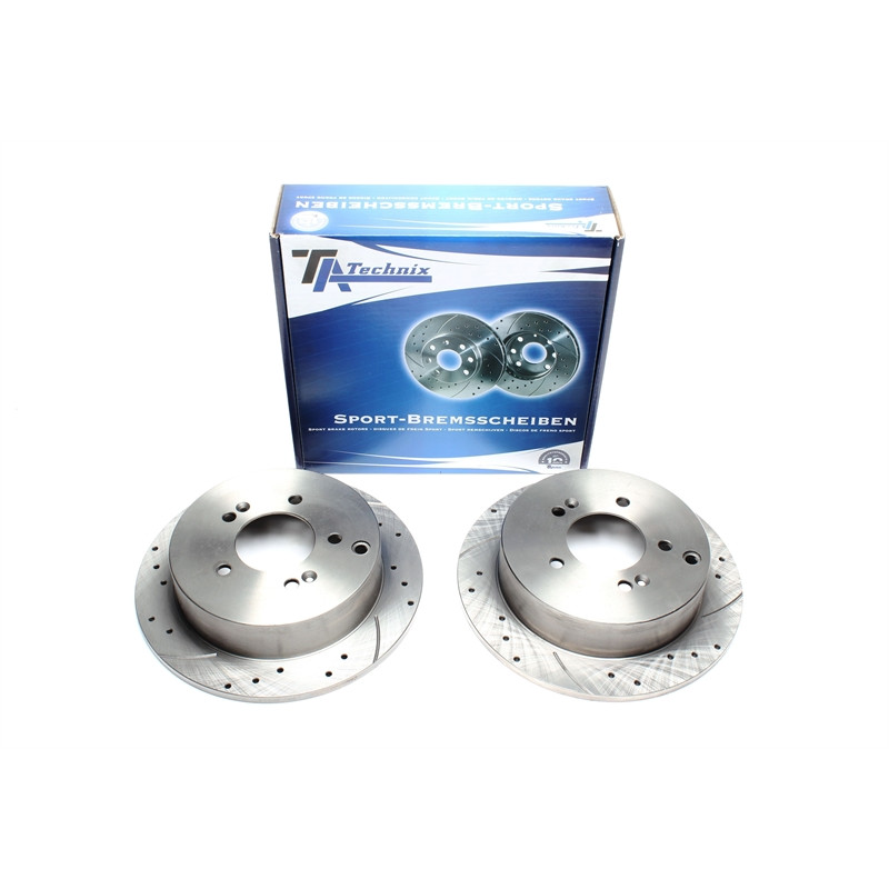 TA Technix Kit dischi freno sportivi post. forati e baffati (Cod. T-EVOBS1600P)