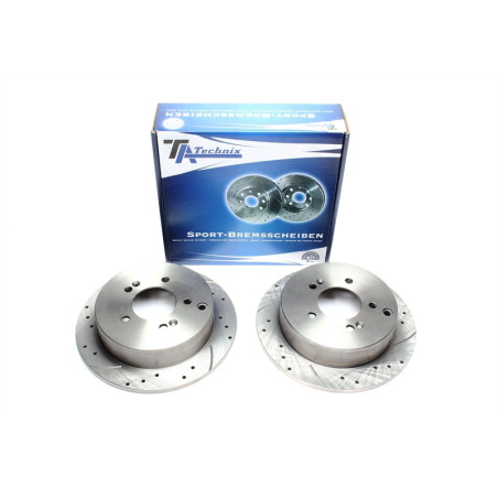 TA Technix Kit dischi freno sportivi post. forati e baffati (Cod. T-EVOBS1600P)