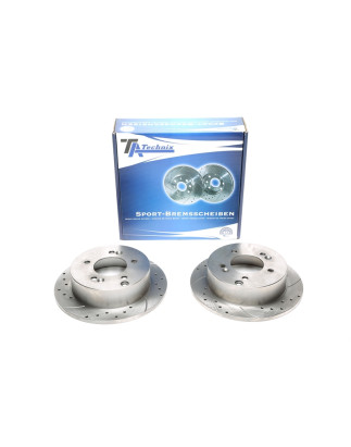 TA Technix Kit dischi freno sportivi post. forati e baffati (Cod. T-EVOBS1651P)