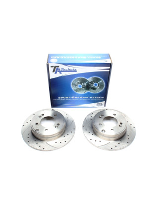 TA Technix Kit dischi freno sportivi post. forati e baffati (Cod. T-EVOBS1828P)