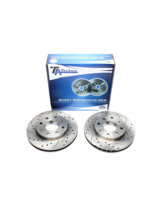 Kit dischi freno anteriori sportivi forati baffati ventilati TA Technix (Cod. T-EVOBS2224P)