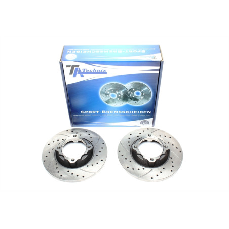 TA Technix Kit dischi freno sportivi ant. forati e baffati (Cod. T-EVOBS1092P)
