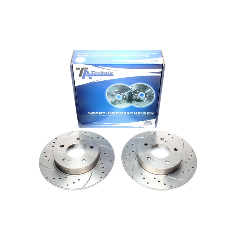 TA Technix Kit dischi freno sportivi post. forati e baffati (Cod. T-EVOBS1138P)