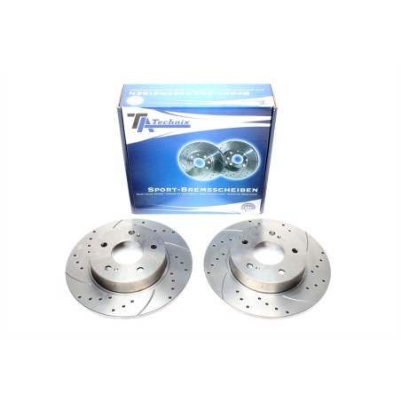 TA Technix Kit dischi freno sportivi post. forati e baffati (Cod. T-EVOBS1138P)