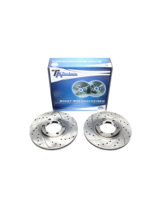 Kit dischi freno anteriori sportivi forati baffati ventilati TA Technix (Cod. T-EVOBS2323P)