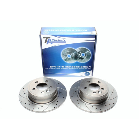 TA Technix Kit dischi freno sportivi asse posteriore forati e baffati (Cod. T-EVOBS1346P)