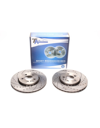 Kit dischi freno anteriori sportivi forati baffati ventilati TA Technix (Cod. T-EVOBS2640P)