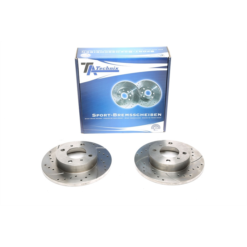 TA Technix Kit dischi freno sportivi asse anteriore forati e baffati (Cod. T-EVOBS1140P)