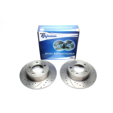 TA Technix Kit dischi freno sportivi post. forati e baffati (Cod. T-EVOBS1584P)