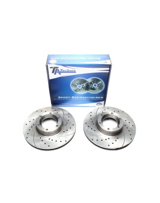 Kit dischi freno anteriori sportivi forati baffati ventilati TA Technix (Cod. T-EVOBS2731P)