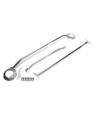 Barra duomi anteriore sportiva in alluminio TA Technix kit (3 pezzi) per Seat Toledo (1L) (Cod. T-EV