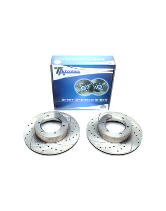 Kit dischi freno anteriori sportivi forati baffati ventilati TA Technix (Cod. T-EVOBS2125P)