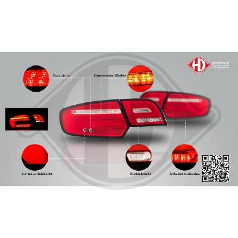 Kit fanalino posteriore Audi A3 03-08 (Cod. D-1031495)